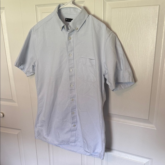 American Tall Men's Light Blue Casual Button-Down Shirt - Picture 1 of 4